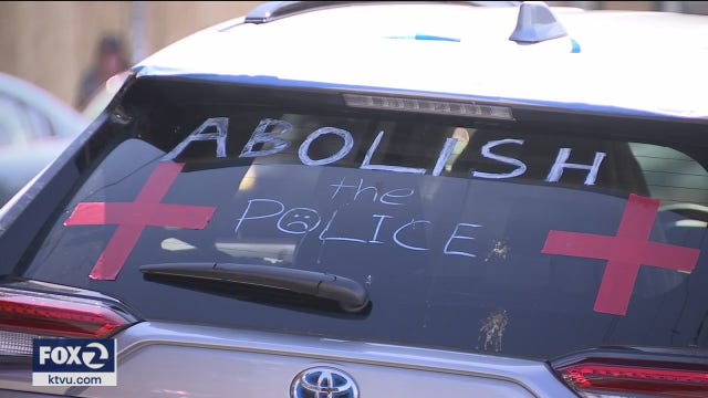 Caravan stretches across Bay Bridge to fight for social justice in policing and healthcare