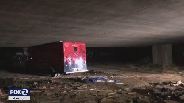 Stolen Momolicious food truck found wedged underneath Oakland freeway