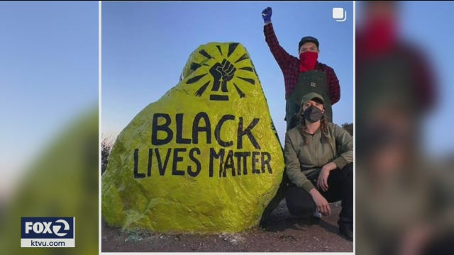 Bernal Rock ‘Black Lives Matter’ mural painted over multiple times