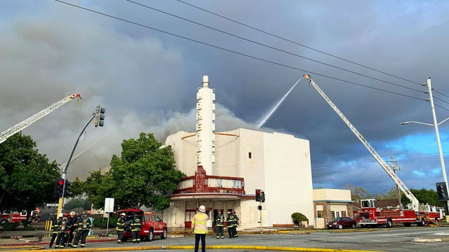 Crews battling fire at historic Lorenzo Theater in San Lorenzo