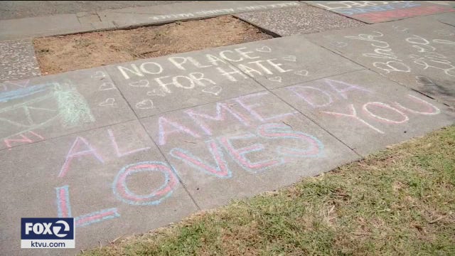 Alameda neighbors erase hate, police investigate possible racist vandalism