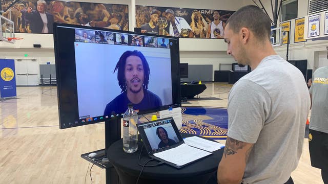 Warriors hold summer virtual camps, as kids get a special guest visit from guard Damion Lee