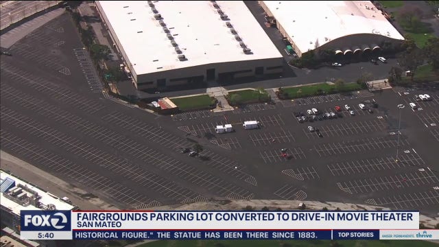 San Mateo event center turns into drive-in movie theater