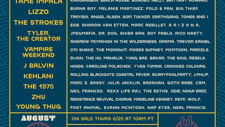 Outside lands store lineup