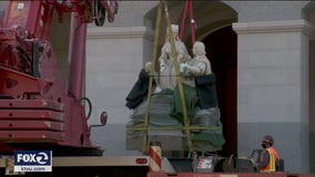 Columbus statue removed from California capitol rotunda