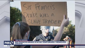 Sir Francis Drake statue in Larkspur removed ahead of planned protest