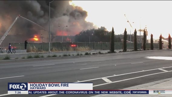 Famous Hayward bowling alley catches fire