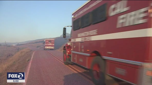 Wildfire burns for third straight day near Gilroy