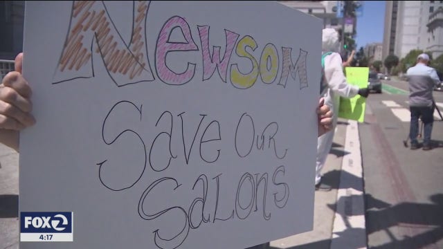 Hairstylists, shop owners continue protests, pleas to reopen