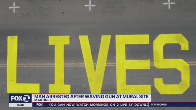 Police: Man arrested after waving gun at Black Lives Matter mural site in Martinez