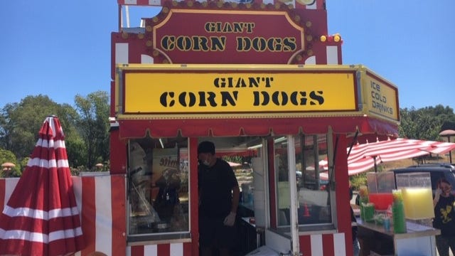 Marin County fairgrounds transformed into drive-thru for carnival foods