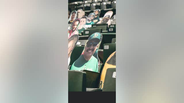 Family keeps dad's memory alive with Oakland A's fan cutout