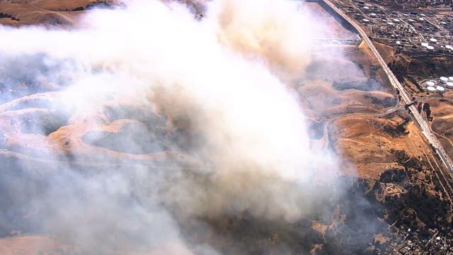 Forward progress stopped on grass fire burning east of Highway 80 in Crockett