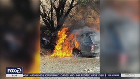 CHP officer rescues driver from burning car in Orinda