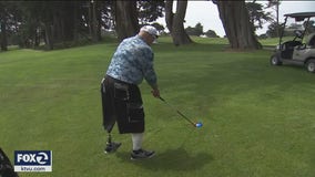 Disabled vets take part in PGA sponsored golf tournament in San Francisco