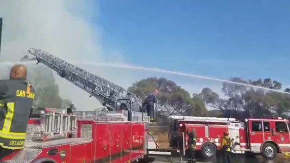 Multiple small fires burning near I-280 in San Bruno