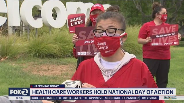 Health care workers take part in National Day of Action
