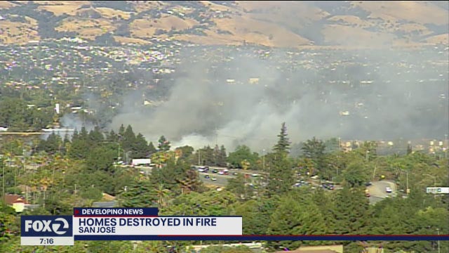 Fire destroys home in San Jose, damages another