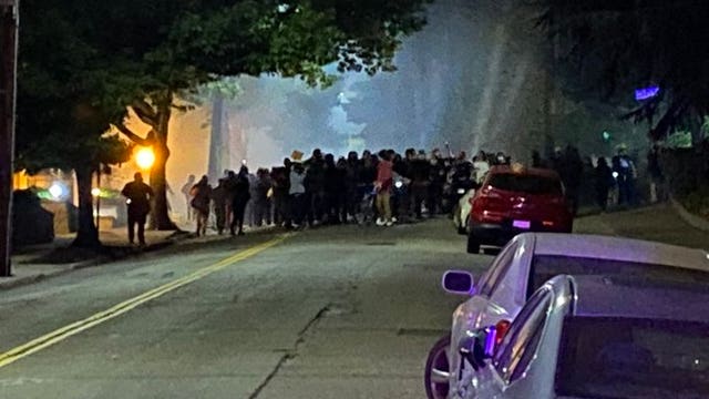 Demonstrators accused of clashing with Oakland police