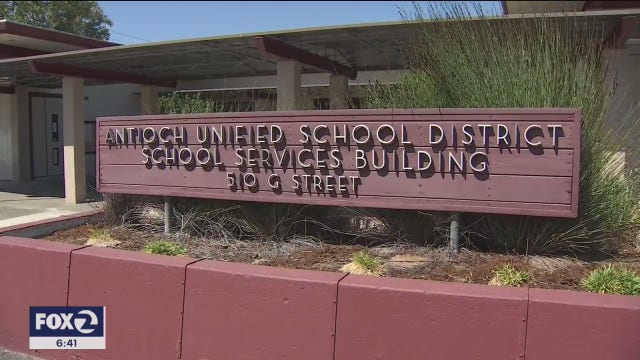 Protesters opposed to school police shutdown board meeting in Antioch