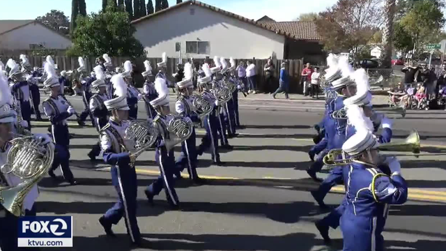 Benicia High School marching band collecting donations for fire evacuees