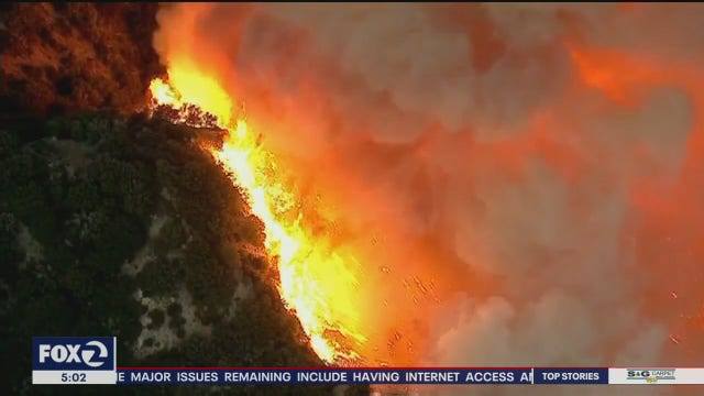 Bay Area crews sent to help battle raging Apple Fire near Los Angeles