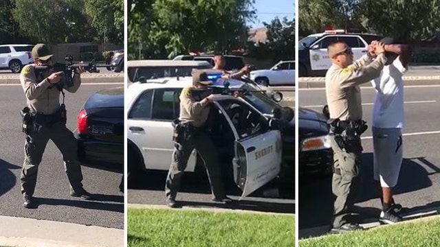 LA County Sheriff's deputies pull rifles on 3 Black teens as bystanders scream 'they're the victims!'