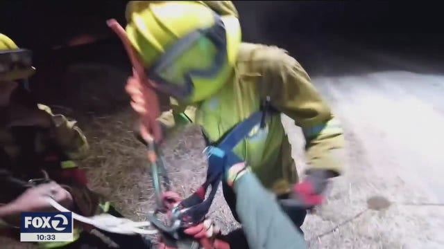 Pilots describe daring aerial rescue of trapped Marin County firefighters