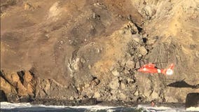 Coast Guard rescues two men from cliff after boat capsizes near Bodega Bay