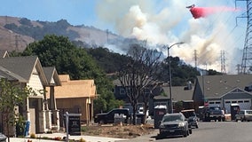 Crews contain Santa Rosa vegetation fire that threatened several homes