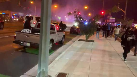 Police say patrol car windshield shattered during response to late-night San Jose sideshow