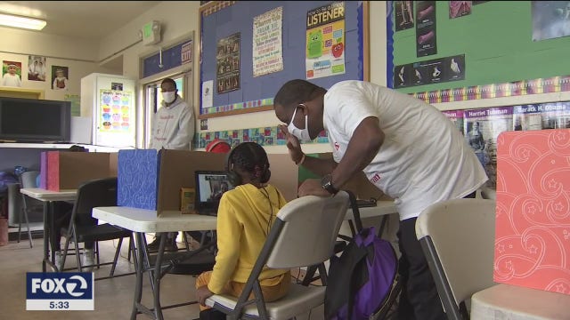 Learning hubs provide some San Francisco students in-person education