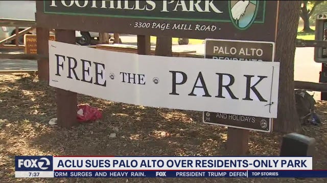 ACLU sues Palo Alto over longtime policy of banning non-residents from city park