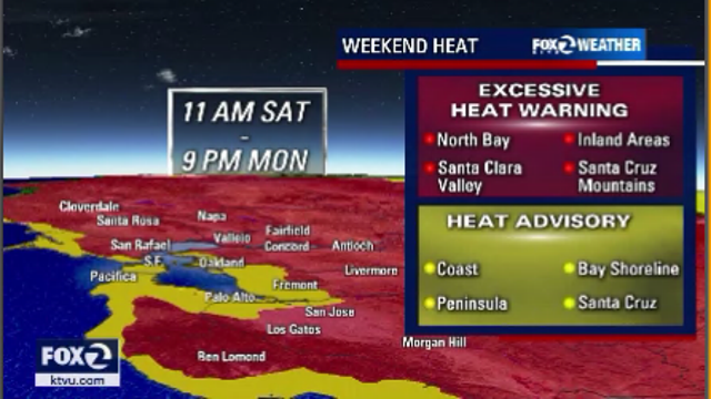 Bay Area under excessive heat warning