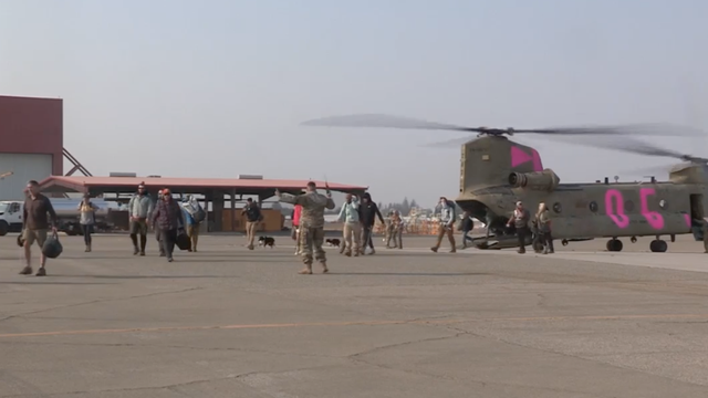 Helicopters rescue 81 people trapped by fast-moving Creek Fire