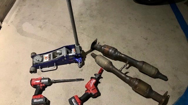 Police apprehend catalytic converter theft suspect after chase