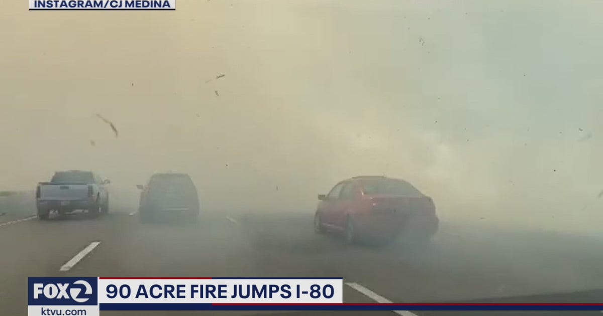 90-acre fire jumps I-80 in Vacaville | KTVU FOX 2