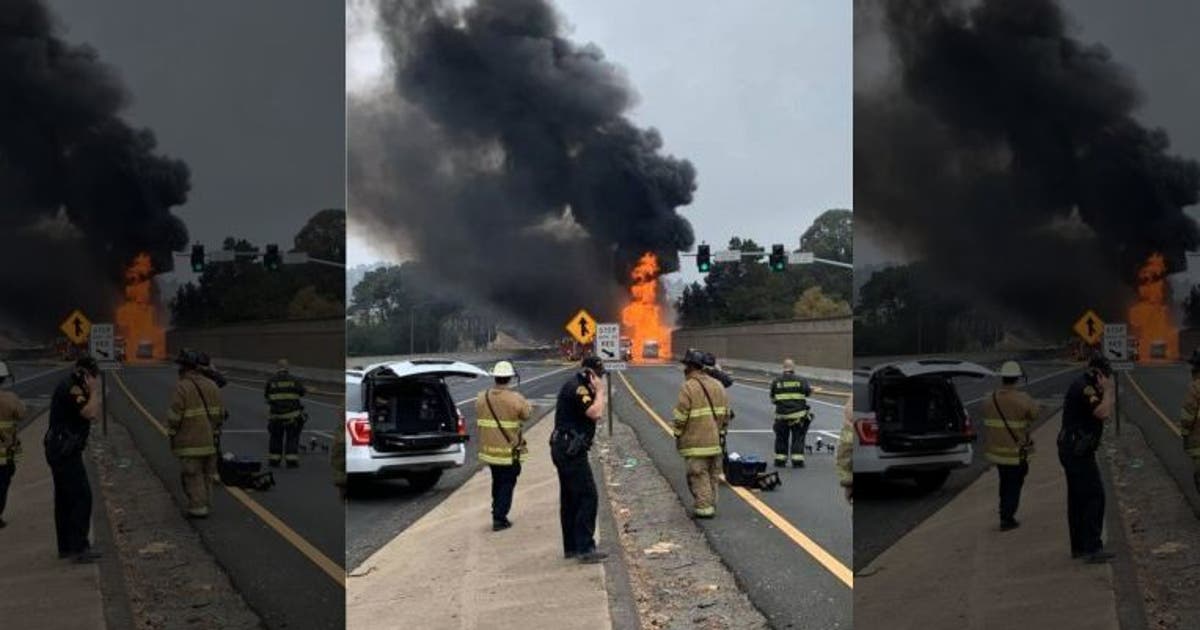 No injuries in Richmond tanker truck crash and fire on I-80 | KTVU FOX 2