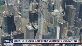 New York, New Jersey and Connecticut requiring Californians to quarantine before visiting