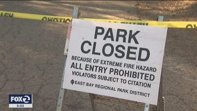 11 East Bay parks to close Sunday due to wildfire threat