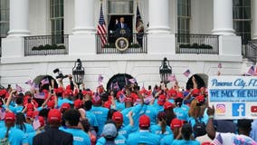 Trump makes 1st public appearance since his hospital stay