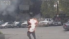 Seattle Police release video of man attacking officer with torch