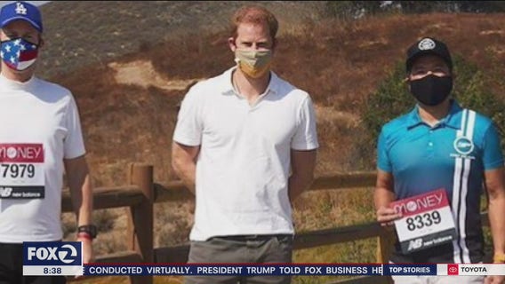 Prince Harry spotted wearing face mask from Oakland designer
