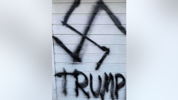 Lafayette home vandalized with swastika graffiti, owners urge public to vote