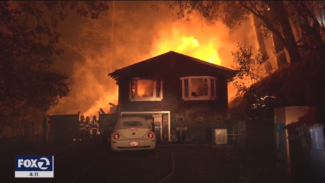 Glass Fire creeps closer towards Calistoga city limits overnight