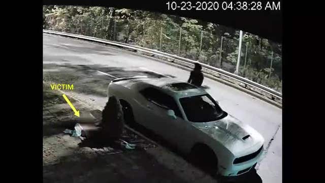 Police arrest man seen on video dumping pregnant girlfriend's body on side of road