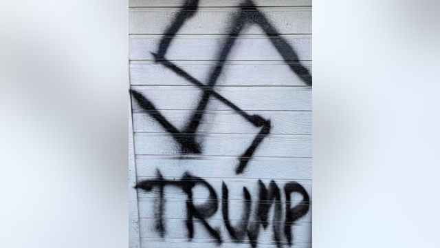 Lafayette home vandalized with swastika graffiti, owners urge public to vote