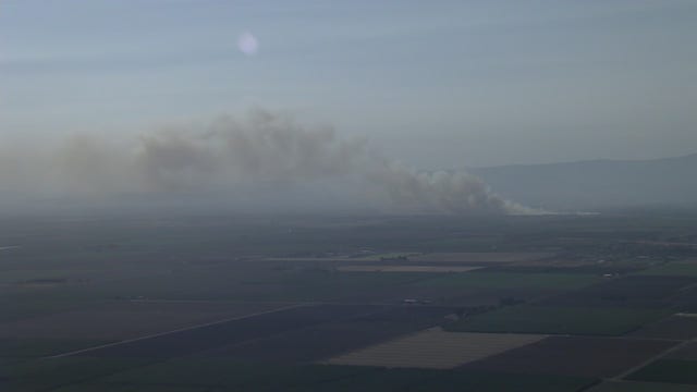 Vegetation fire burning near I-80 in Vacaville