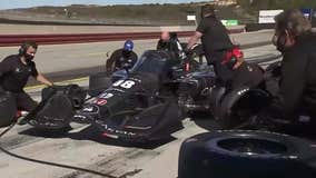 Newly retired NASCAR driver Jimmie Johnson tests IndyCar at Laguna Seca