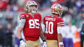 Report: 49ers' George Kittle, Jimmy Garoppolo to miss multiple weeks